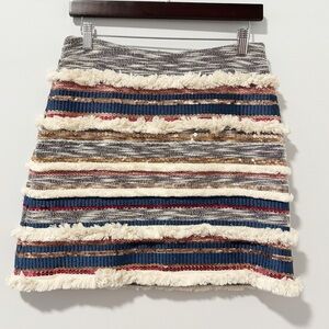 Anthropologie Moulinette Soeurs Erine Fringe Sequin Mini Skirt Womens Size 4P